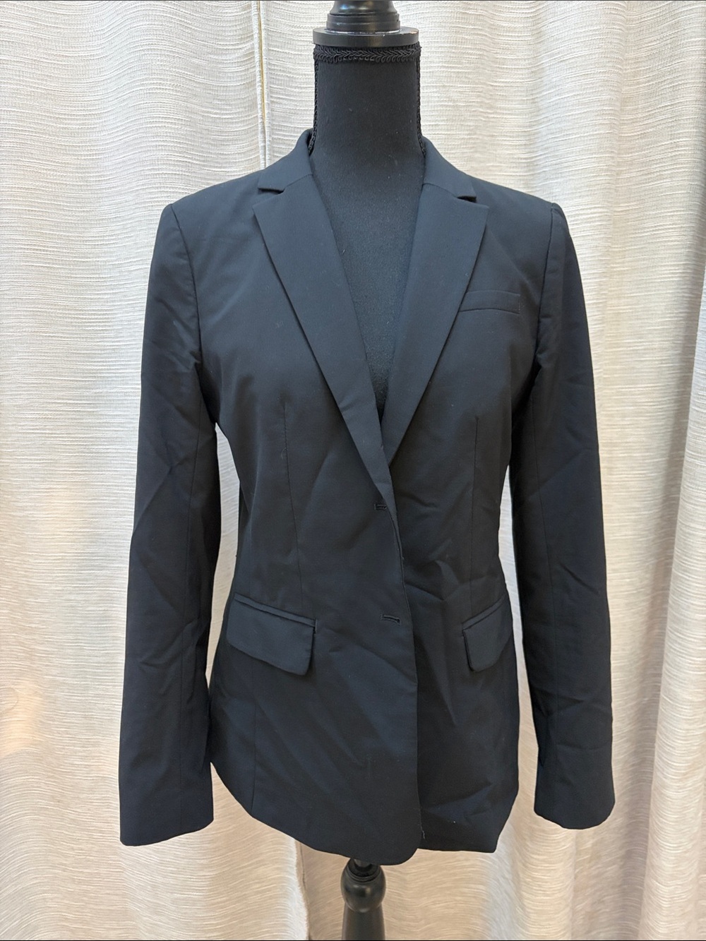 Banana Republic Black Fitted Single-Button Blazer